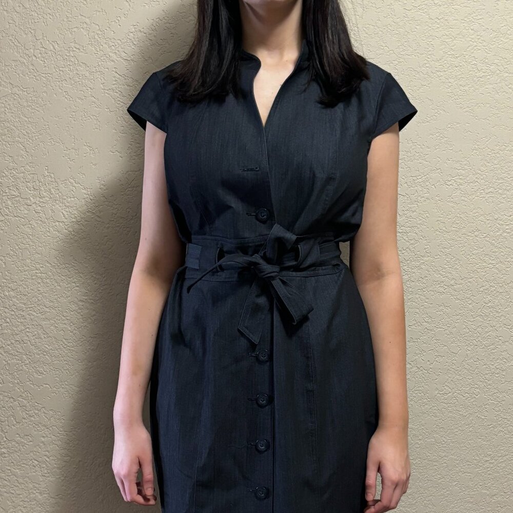 Calvin Klein Size 14 Denim Colored A-line